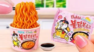 Thumbnail: Miniature Cooking Buldak Ramen Carbonara | Samyang Noodles | Best of Miniature Food