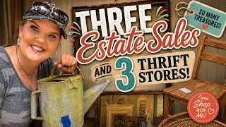 Thumbnail: We Hit 3 Estate Sales & 3 Thrift Stores… You Won’t Believe What We Found! ⭐ #estatesalefinds 