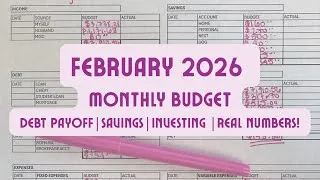Thumbnail: February 2026 Monthly Budget!