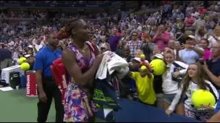 Thumbnail: Venus takes as many towels as possible to give to fans