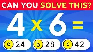 Thumbnail: Can YOU pass this MATH QUIZ? | Speed Test | Easy to Hard