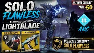 Thumbnail: Destiny 2: SOLO FLAWLESS Lightblade Ultimate Conquest | Arc Hunter | Shinobu's Vow