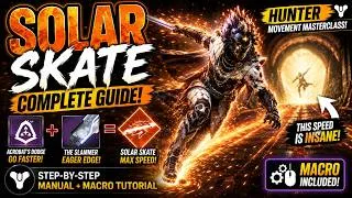 Thumbnail: Destiny 2: Solar Skate GUIDE (Hunter) | Acrobat's Dodge + Eager Edge Tutorial + Macro