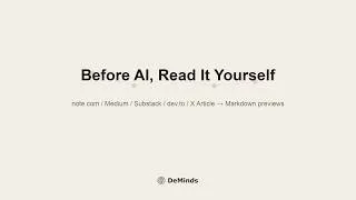 Thumbnail: Web Articles to Markdown Previews｜DeMinds for note.com, Medium, Substack, dev.to & X Article