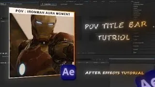 Thumbnail: How to Make Viral POV Title Bar In After Effect ☠️😱  | After Effect | Tutorial For After Effect
