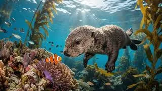 Thumbnail: Real Ocean Friends Vol.13 | Little Clownfish and the Curious Otter | Ocean Relaxation