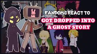 Thumbnail: [2x speed] Fandoms react to each other | Got Dropped into a Ghost Story | Part 1/9