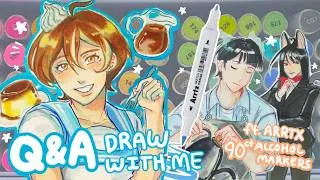 Thumbnail: Q&A Draw with me! ✍️💙(Ft. Arrtx)