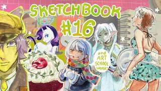 Thumbnail: SKETCHBOOK 16 TOUR ⭐️ (+ school artwork)