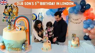 Thumbnail: My 5 year old son Bluey Theme Birthday celebration in London | Desi Couple in London