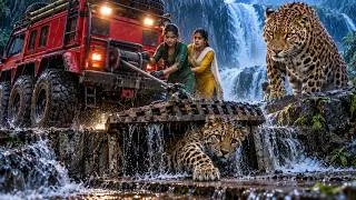 Thumbnail: Giant Leopard Blocked Our 6×6 Rescue Truck! | बारिश में फँसी गाड़ी, फिर दिखा तेंदुए का दर्दनाक राज