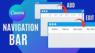 Thumbnail: Canva Website Navigation Bar - Create Edit Preview - Quick and Easy Tutorial