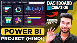 Thumbnail: Power BI Dashboard in Hindi | Full Tutorial + Free Resources for Job Preparation