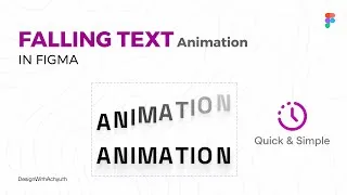 Thumbnail: Falling Text Animation in Figma | 3 mins