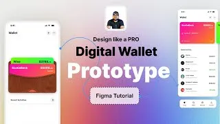 Thumbnail: Designing a Digital Wallet in Figma | Real-World UI Tutorial for Beginners & Pros