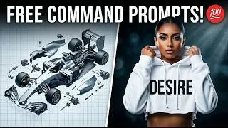 Thumbnail: 100 FREE Command Prompts: AI Image Generator & Infographic Design