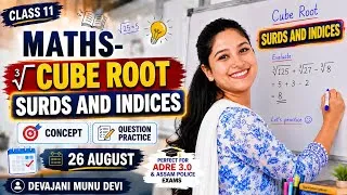 Thumbnail: Simplification- Cube root , Surds and Indices || Maths for ADRE 3.0 and Assam Police 