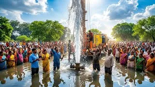Thumbnail: Biggest Water Strike Yet | 435 Feet Borewell Drilling | 3Hp Water In This Borewell Point