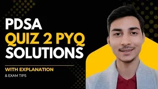 Thumbnail: PDSA Quiz 2 PYQ - Solution Explained | IIT Madras Bs Degree