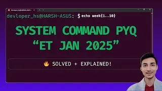 Thumbnail: System Command End Term PYQ Solved - Jan 2025 | SC PYQ Solution | IITM