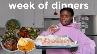 Thumbnail: everything I ate for dinner this week 🍛🍣🍱🥗🌮