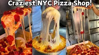 Thumbnail: Home of the DOUBLE STACKED PIZZA! Insane NYC Pizza Shop! | Who's Hungry? | DEVOUR POWER