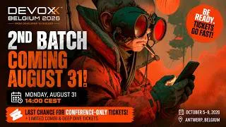 Thumbnail: Devoxx Belgium 2026 Tickets – 2nd Batch Drops August 31!