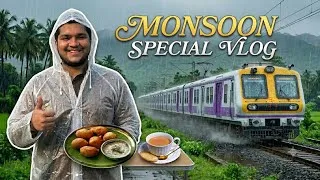 Thumbnail: Monsoon Special Ride In Mumbai Local Trains 🌧️🚂 | Exploring Mumbai In Monsoon 😃 