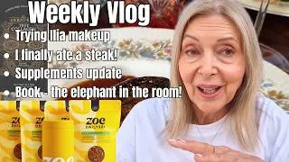 Thumbnail: Supplements update, trying Ilia makeup, and more book | Weekly Vlog