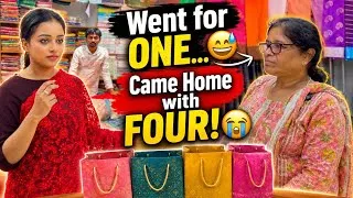 Thumbnail: Went Shopping for My Cousin😭Ended Up Buying 4 Sarees 🤦🏻‍♀️