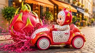 Thumbnail: Oddly Satisfying ASMR 🍉 Cute Fruit Babies Eating | AI Art Animation