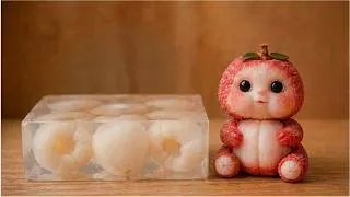 Thumbnail: Oddly Satisfying Fruit Jelly ASMR 🍓 Cute 3D Squishy Animation!