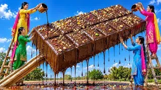 Thumbnail: 4 Sisters Build GIANT 40-Foot CHOCOLATE BAR ICE CREAM for School Kids! 😱🍫 | Chhotu's Zidd!
