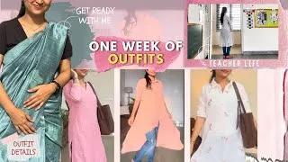 Thumbnail: One week of outfits🌷in தமிழ் | GRWM, Teacher life & lifestyle vlog| in 