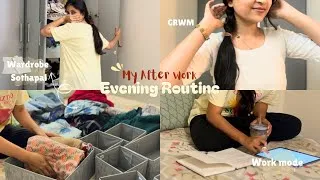 Thumbnail: Sothapal wardrobe organization😅 in தமிழ்|my after work peaceful evening routine|🍃#vlog  