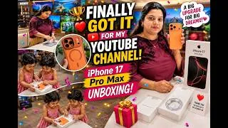 Thumbnail: 🏆❤️ FINALLY GOT IT FOR MY YOUTUBE CHANNEL! 😱🔥 iPhone 17 Pro Max Unboxing! 📱✨ #iphone #trending