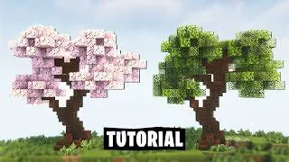 Thumbnail: How to Build a Japanese Cherry Tree / Bonsai Tree in Minecraft - Tutorial + Download