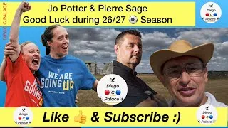Thumbnail: Pierre Sage & Jo Potter good luck during your Crystal Palace 26/27 #football #season #crystalpalace 