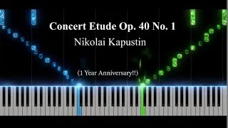 Thumbnail: Concert Etude Op. 40 No. 1 - Nikolai Kapustin - DiegoSynthesia