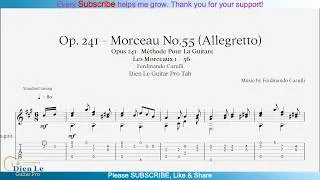 Thumbnail: Carulli Op. 241 - Morceau No.55 (Allegretto) for Classical Guitar with TAB