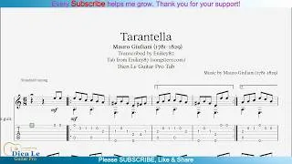 Thumbnail: Tarantella - Mauro Giuliani (1781-1829) for Classical Guitar with TAB