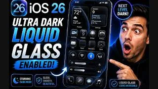 Thumbnail: Ultra Dark LIQUID GLASS Enabled on iOS 26 !