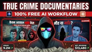 Thumbnail: Zero Cost: The Full AI Workflow Behind Viral True Crime 2D Documentaries!