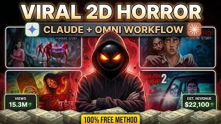 Thumbnail: Zero Cost. Viral 2D Horror Stories Channel With AI in 2026 .100% Free