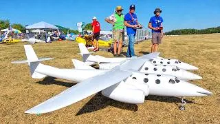 Thumbnail: UNIQUE HOMEBUILT WHITE KNIGHT TWO + SPACESHIP TWO RC MODEL FLIGHT DEMONSTRATION