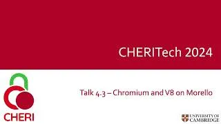 Thumbnail: CHERITech2024 Talk 4.3 Chromium