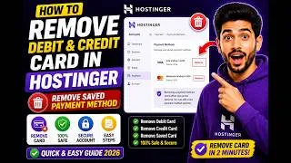 Thumbnail: How to Remove Debit & Credit Card in Hostinger | Remove Saved Payment Method (2026)