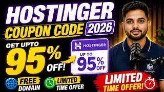 Thumbnail: Hostinger Coupon Code 2026 | Hostinger Promo Codes 2026 | Get free Domain | Hostinger mega discount 