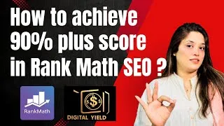 Thumbnail: How to achieve 90 %  plus score in Rank Math SEO 🚀