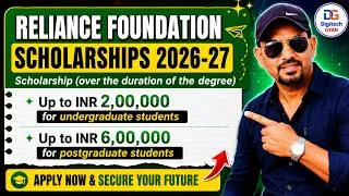 Thumbnail: Reliance Foundation Scholarship 2026-27 | UG & PG Students | ₹6 Lakh तक Scholarship | How to Apply
